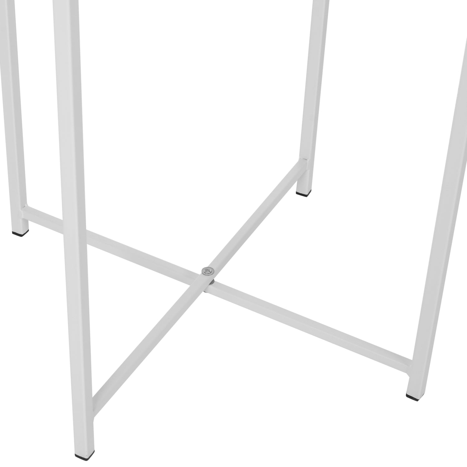 ΤΡΑΠΕΖΙ ΠΤΥΣΣΟΜΕΝΟ ΜΕ ΑΠΟΣΠΩΜΕΝΟ ΔΙΣΚΟ SAMUEL ΜΕΤΑΛΛΙΚΟ ΛΕΥΚΟ Φ45x52 εκ. HM5287.02 - Pakobazaar