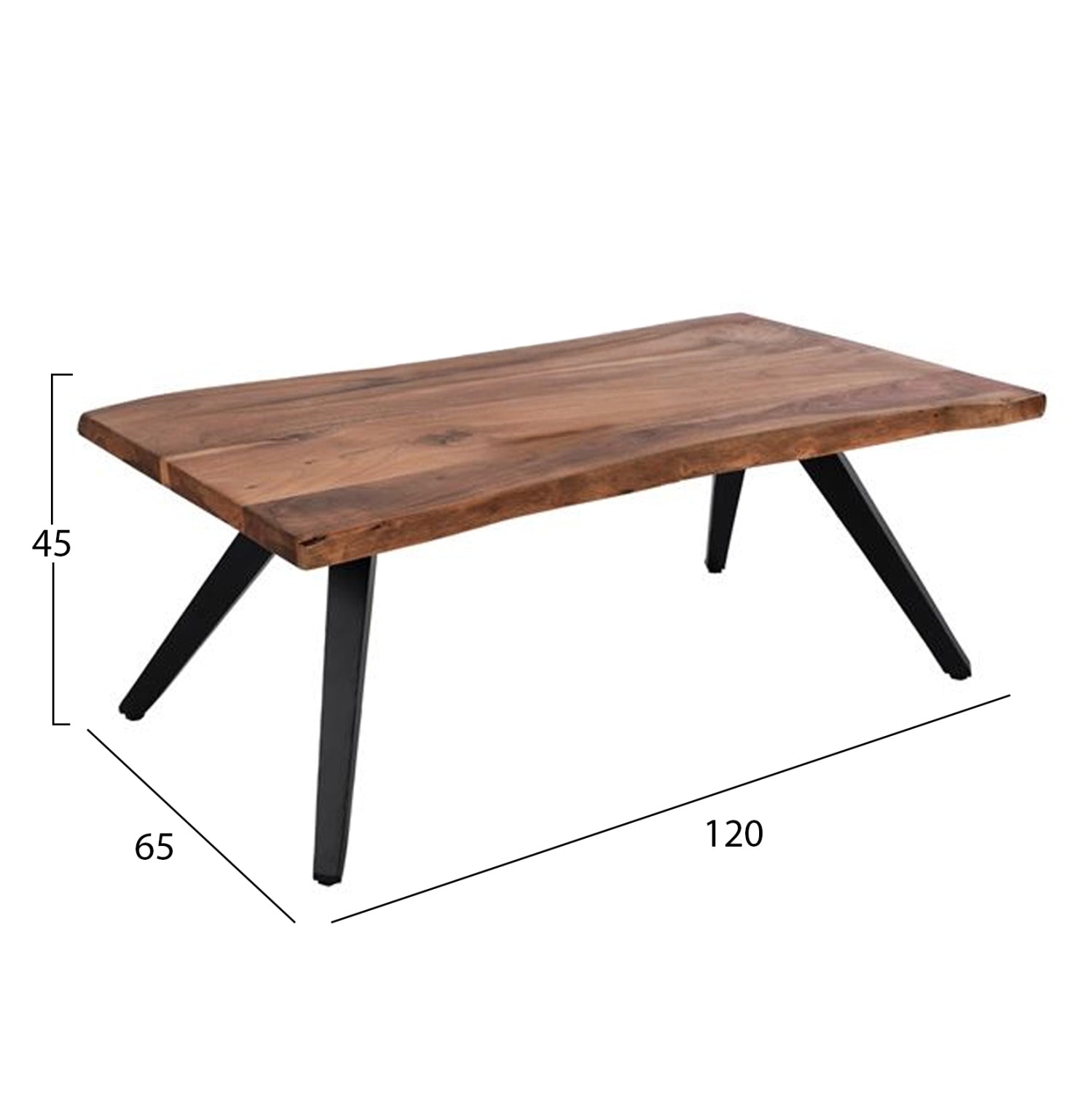ΤΡΑΠΕΖΙ ΣΑΛΟΝΙΟΥ JOSINA ΜΑΣΙΦ ΞΥΛΟ ΑΚΑΚΙΑΣ 120x65x46Yεκ. HM8365.11 - Pakobazaar