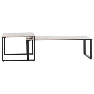 ΤΡΑΠΕΖΙ ΣΑΛΟΝΙΟΥ 2ΤΜΧ TERREN HM18365.01 ΜΕΤΑΛΛΟ--SINTERED STONE PANDORA 120x70x45Υεκ - Pakobazaar