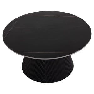 ΤΡΑΠΕΖΙ ΣΑΛΟΝΙΟΥ DUNCAN HM18022.01 ΚΕΡΑΜΙΚΟ TOP-MDF ΒΑΣΗ-ΜΑΥΡΟ Φ80x41Υεκ. - Pakobazaar