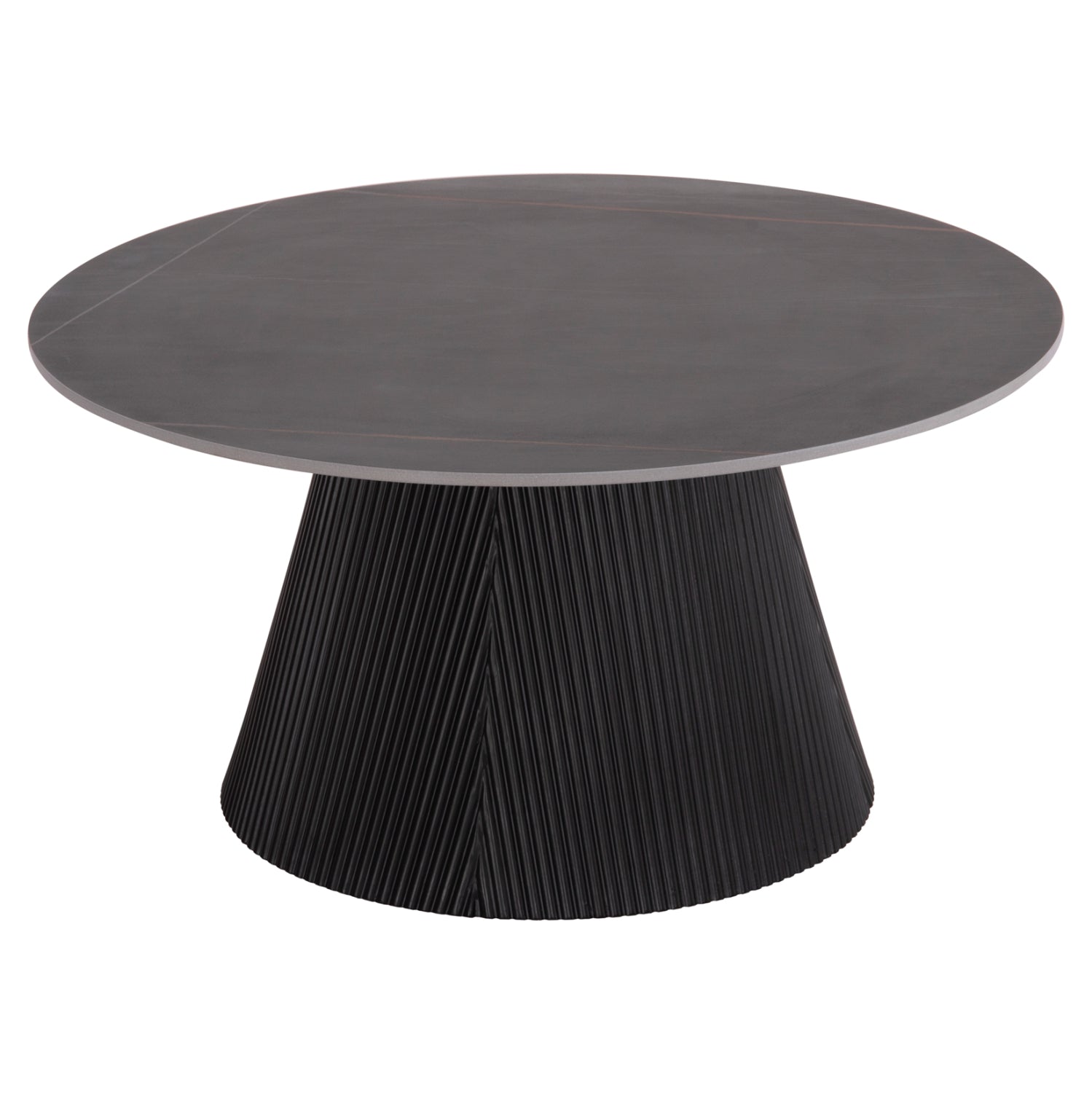 ΤΡΑΠΕΖΙ ΣΑΛΟΝΙΟΥ DUNCAN HM18022.01 ΚΕΡΑΜΙΚΟ TOP-MDF ΒΑΣΗ-ΜΑΥΡΟ Φ80x41Υεκ. - Pakobazaar