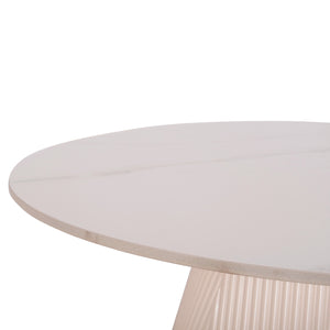 ΤΡΑΠΕΖΙ ΣΑΛΟΝΙΟΥ DUNCAN HM18022.02 ΚΕΡΑΜΙΚΟ TOP-MDF ΒΑΣΗ-ΚΡΕΜ ΛΕΥΚΟ Φ80x41Υεκ. - Pakobazaar