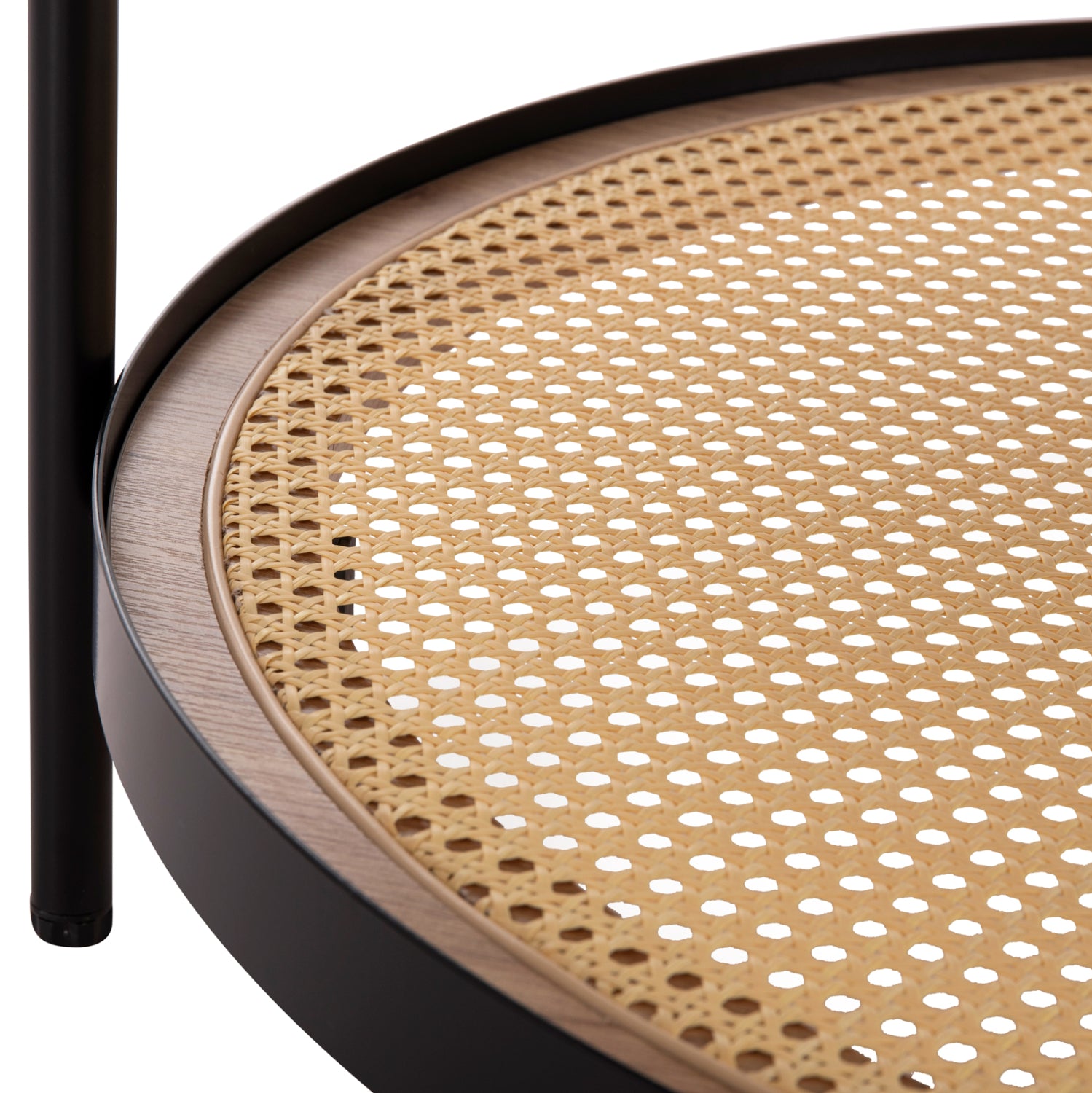 ΤΡΑΠΕΖΙ ΣΑΛΟΝΙΟΥ SEITZ HM18030 ΓΥΑΛΙ TOP-ΜΕΤΑΛΛΟ-RATTAN ΣΕ ΦΥΣΙΚΟ Φ80x45Υεκ. - Pakobazaar