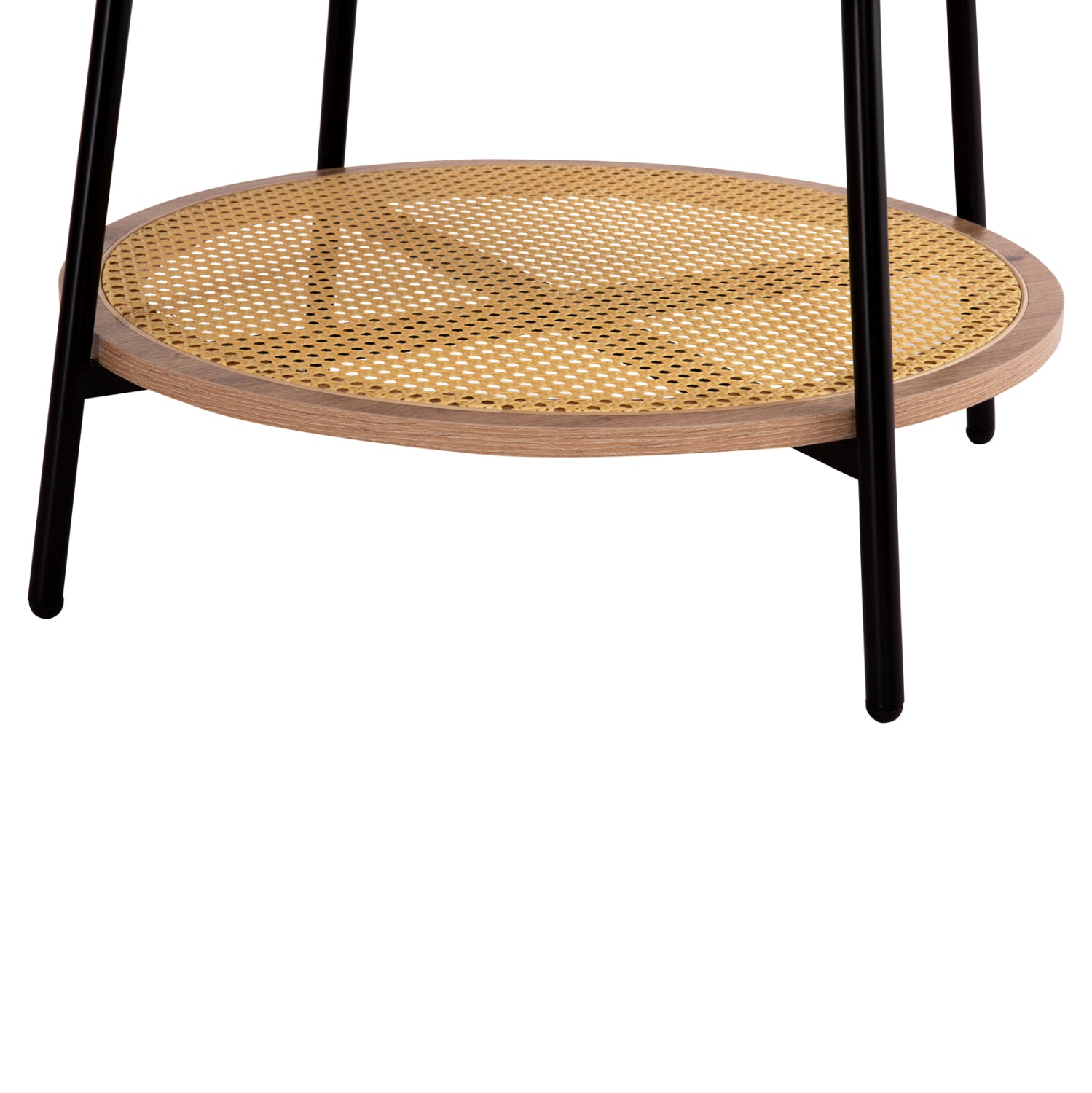 ΤΡΑΠΕΖΙ ΣΑΛΟΝΙΟΥ SEWELL HM18033 MDF ΣΕ ZEBRANO-ΜΕΤΑΛΛΙΚΑ ΠΟΔΙΑ-WICKER Φ80x46,5Υεκ. - Pakobazaar
