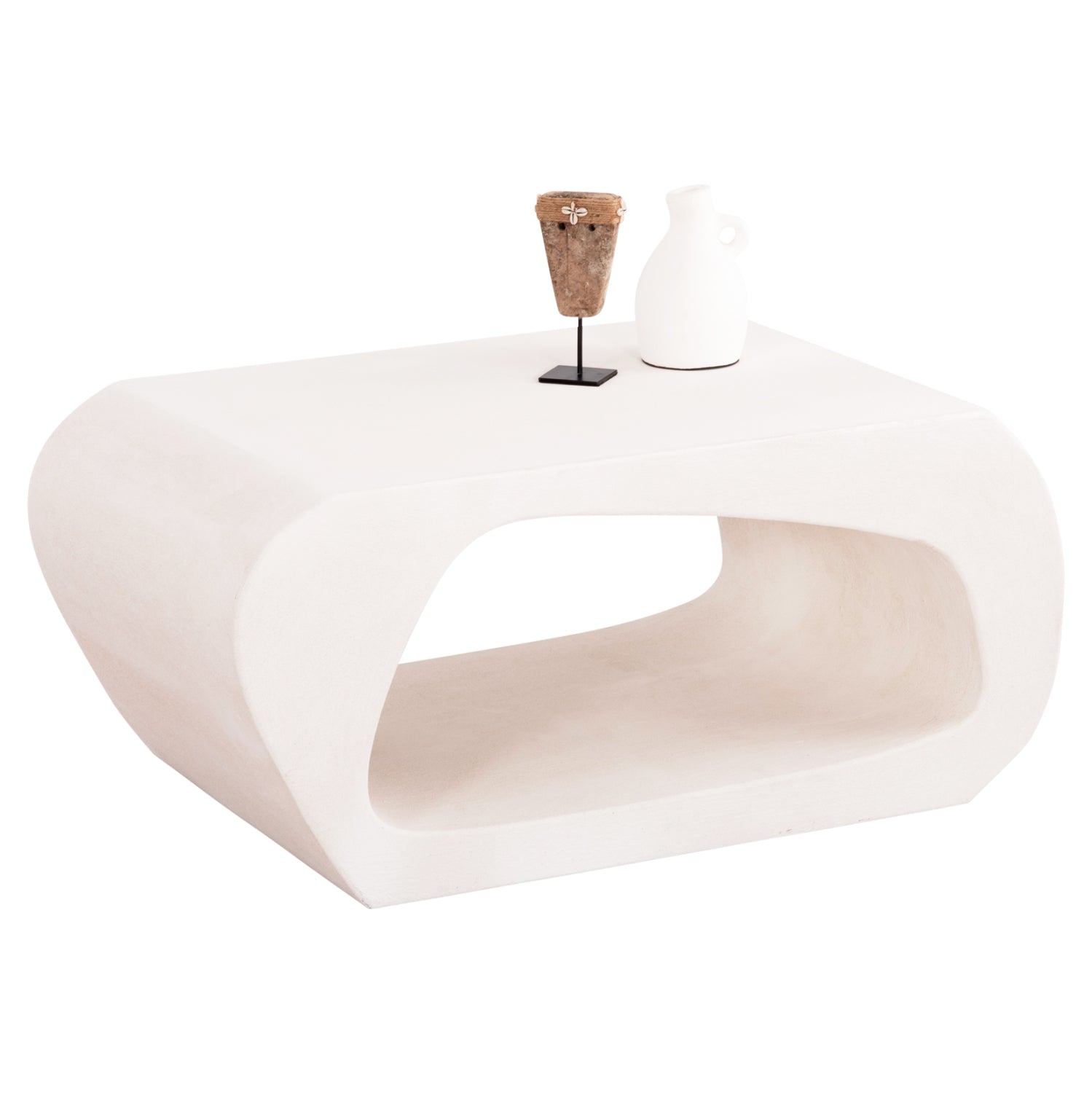 ΤΡΑΠΕΖΙ ΣΑΛΟΝΙΟΥ ΣΕΙΡΑ SANTORINI HM18071 MDF ΣΕ ΥΠΟΛΕΥΚΟ ΧΡΩΜΑ 100x60x45Υεκ. - Pakobazaar