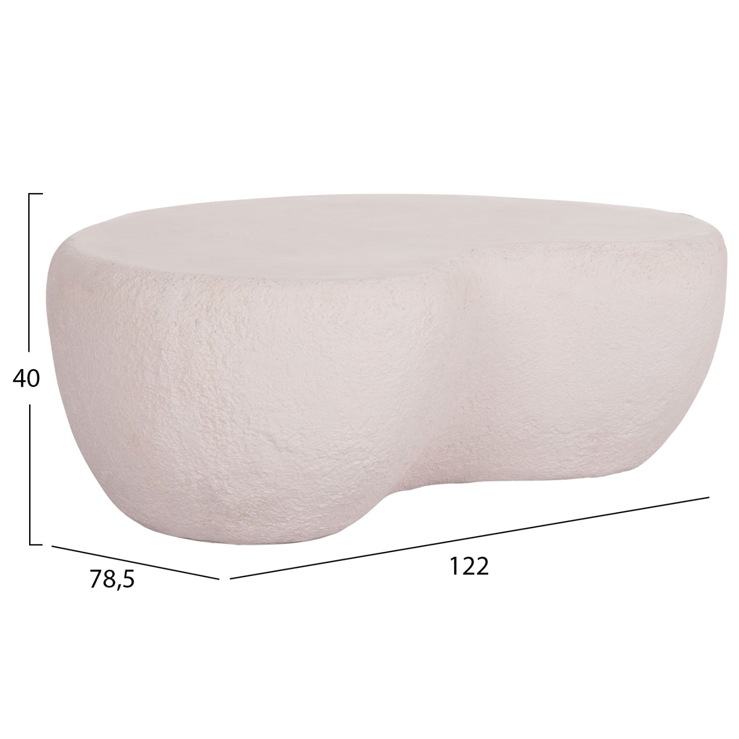 ΤΡΑΠΕΖΙ ΣΑΛΟΝΙΟΥ GERSON HM18151.02L FIBER CEMENT ΣΕ ΛΕΥΚΟ--122x78,5x40Υεκ. - Pakobazaar