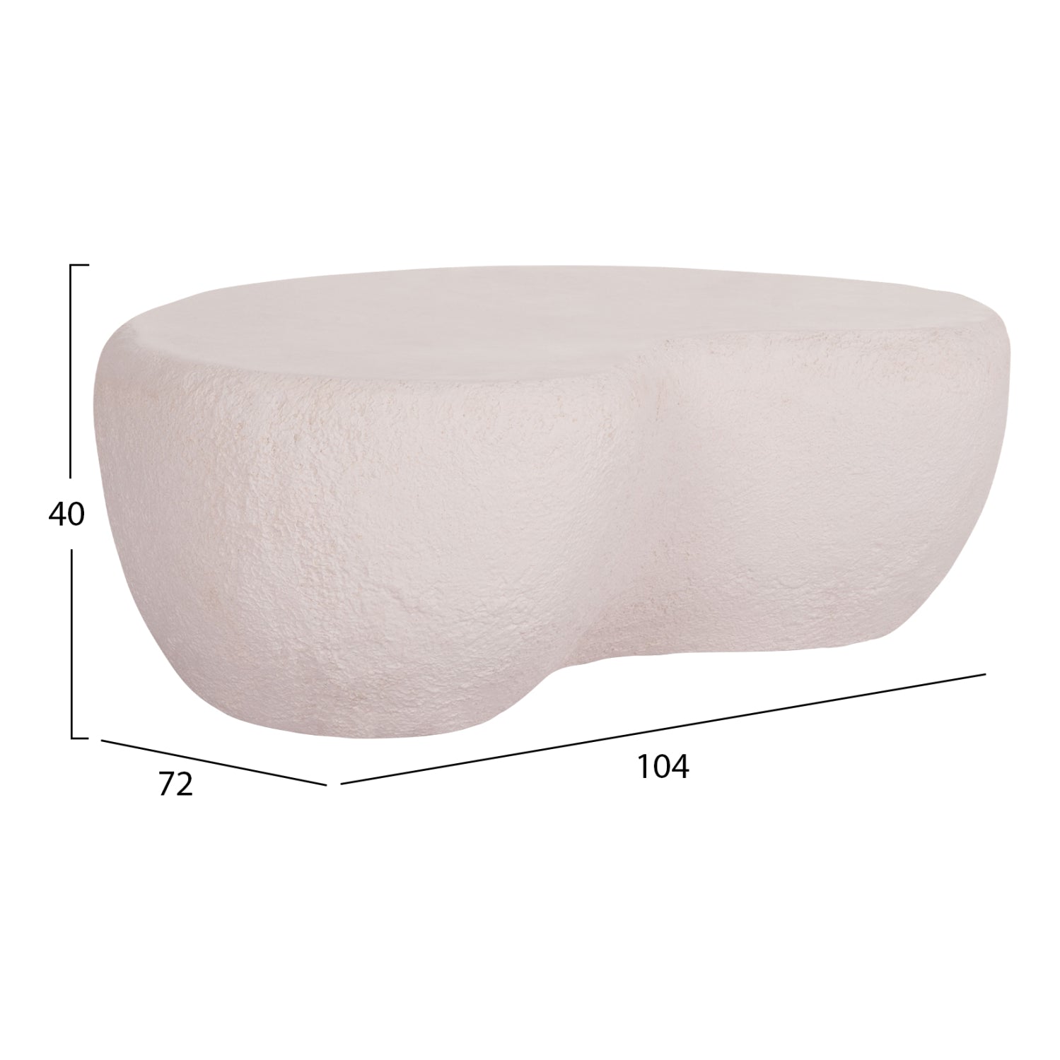 ΤΡΑΠΕΖΙ ΣΑΛΟΝΙΟΥ GERSON HM18151.02S FIBER CEMENT ΣΕ ΛΕΥΚΟ--104x72x40Υεκ. - Pakobazaar