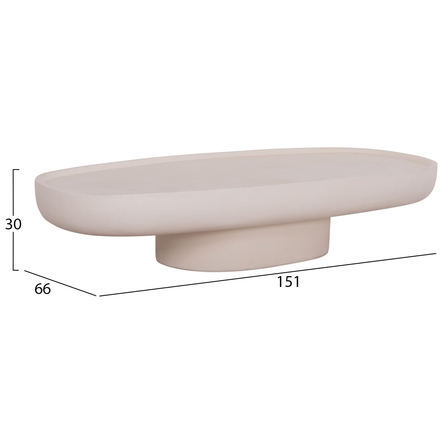 ΤΡΑΠΕΖΙ ΣΑΛΟΝΙΟΥ DESSY HM18153.02 FIBER CEMENT ΣΕ ΛΕΥΚΟ--151x66x30Υεκ. - Pakobazaar