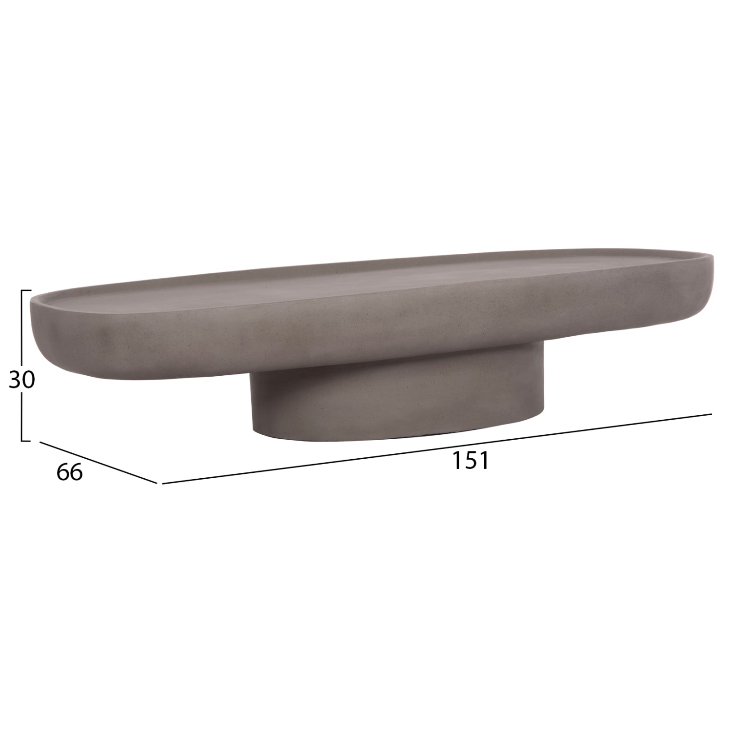 ΤΡΑΠΕΖΙ ΣΑΛΟΝΙΟΥ DESSY HM18153.03 FIBER CEMENT ΣΕ ΓΚΡΙ--151x66x30Υεκ. - Pakobazaar