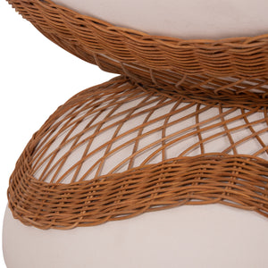 ΤΡΑΠΕΖΙ ΣΑΛΟΝΙΟΥ ANNA HM18157.02 FIBER CEMENT ΛΕΥΚΟ-ΦΥΣΙΚΟ RATTAN--Φ92x44.5Υεκ - Pakobazaar