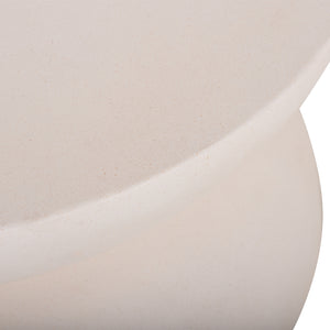 ΤΡΑΠΕΖΙ ΣΑΛΟΝΙΟΥ ANNA HM18158.02 FIBER CEMENT ΣΕ ΛΕΥΚΟ--Φ92x44.5Υεκ - Pakobazaar