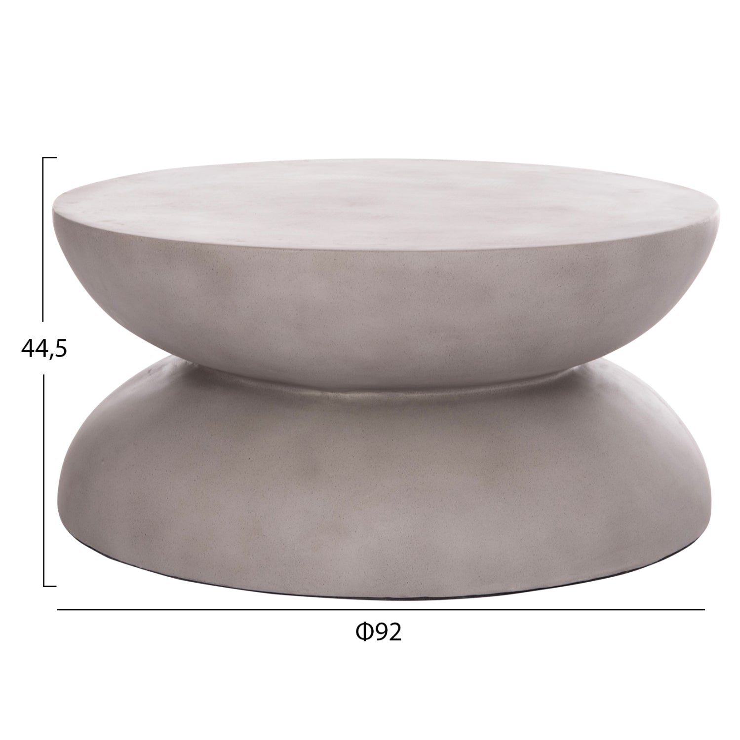 ΤΡΑΠΕΖΙ ΣΑΛΟΝΙΟΥ ANNA HM18158.03 FIBER CEMENT ΣΕ ΓΚΡΙ--Φ92x44.5Υεκ - Pakobazaar