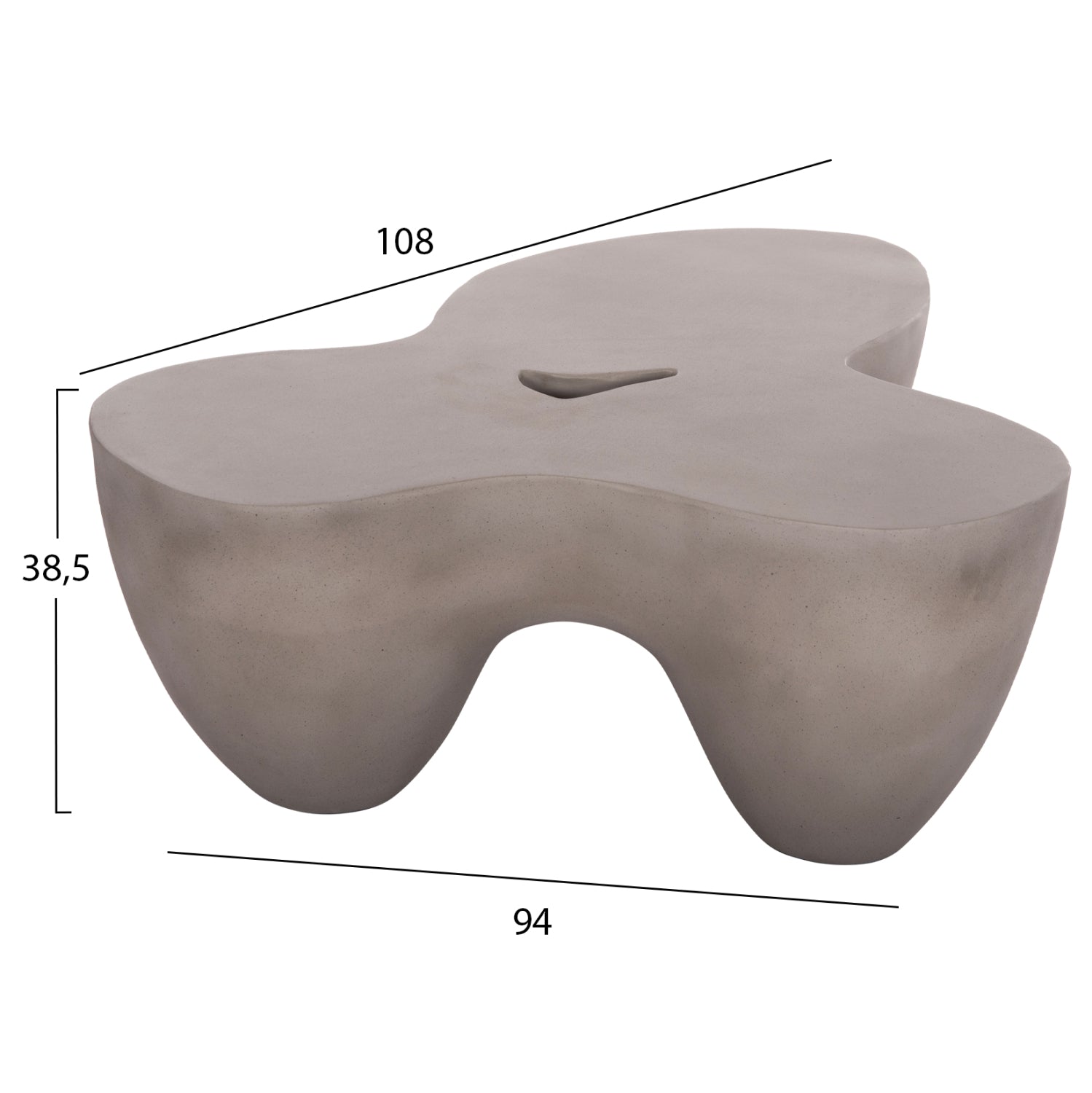 ΤΡΑΠΕΖΙ ΣΑΛΟΝΙΟΥ SALLEN HM18161.03 FIBER CEMENT ΣΕ ΓΚΡΙ--108x94x38,5Υεκ. - Pakobazaar