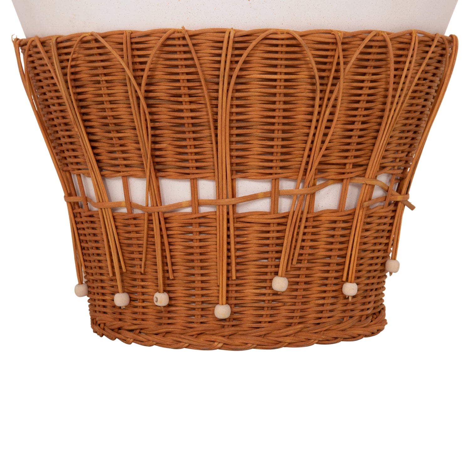 ΤΡΑΠΕΖΙ ΣΑΛΟΝΙΟΥ PERRAL HM18164.02L FIBER CEMENT ΛΕΥΚΟ-ΦΥΣΙΚΟ RATTAN--Φ55x45Υεκ - Pakobazaar