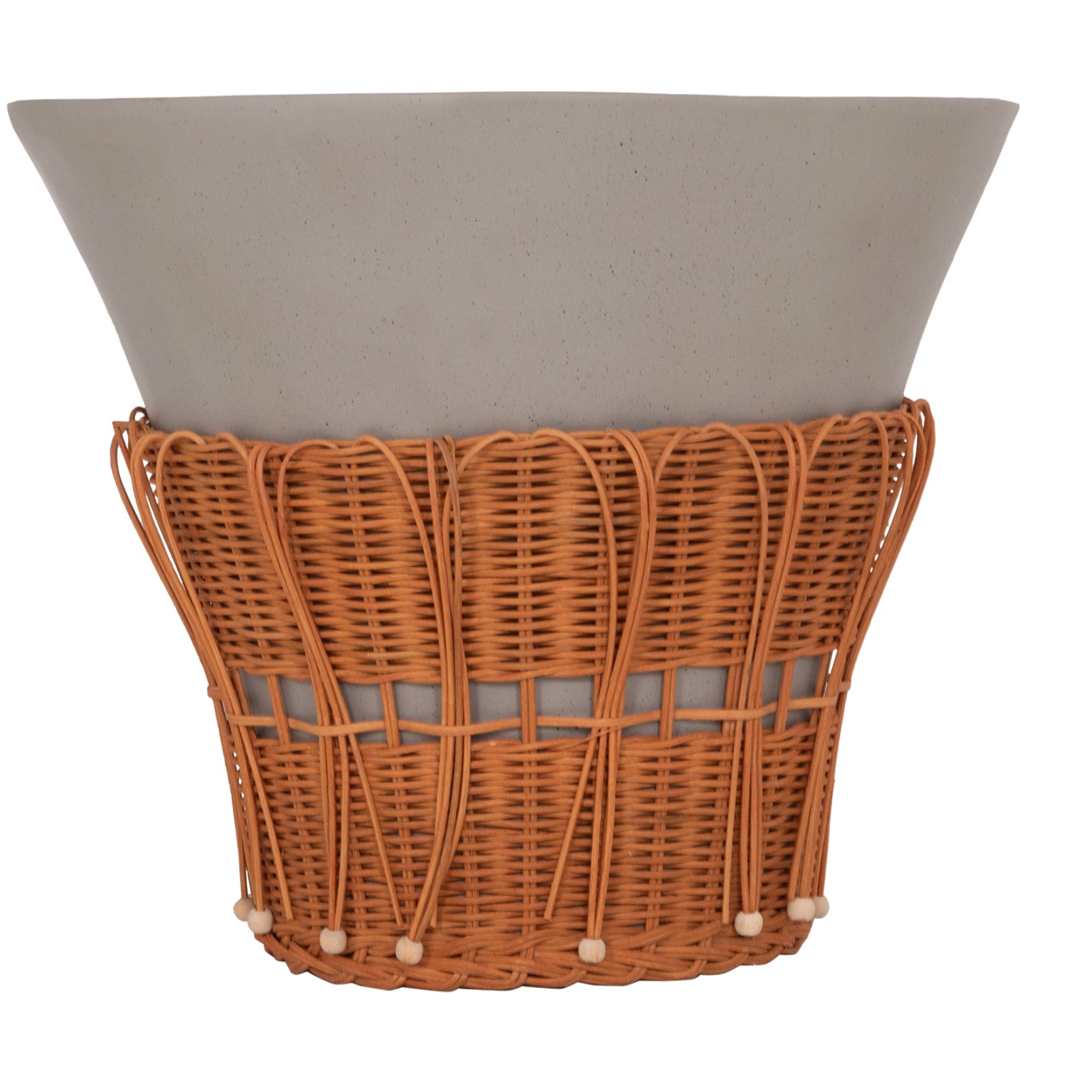 ΤΡΑΠΕΖΙ ΣΑΛΟΝΙΟΥ PERRAL HM18164.03L FIBER CEMENT ΓΚΡΙ-ΦΥΣΙΚΟ RATTAN--Φ55x45Υεκ - Pakobazaar