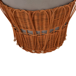 ΤΡΑΠΕΖΙ ΣΑΛΟΝΙΟΥ PERRAL HM18164.03L FIBER CEMENT ΓΚΡΙ-ΦΥΣΙΚΟ RATTAN--Φ55x45Υεκ - Pakobazaar