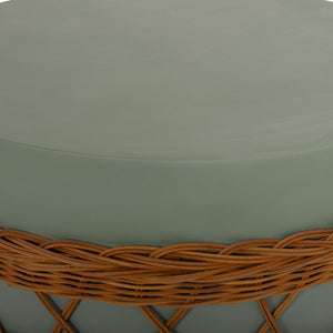 ΤΡΑΠΕΖΙ ΣΑΛΟΝΙΟΥ VILHENA HM18165 FIBER CEMENT ΠΡΑΣΙΝΟ-RATTAN ΦΥΣΙΚΟ Φ56x47Υεκ. - Pakobazaar