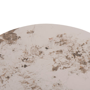 ΤΡΑΠΕΖΙ ΣΑΛΟΝΙΟΥ LONGSTEM HM18317.01 ΒΑΣΗ ΛΕΥΚΗ--SINTERED STONE CALACATA GOLD Φ50 - Pakobazaar