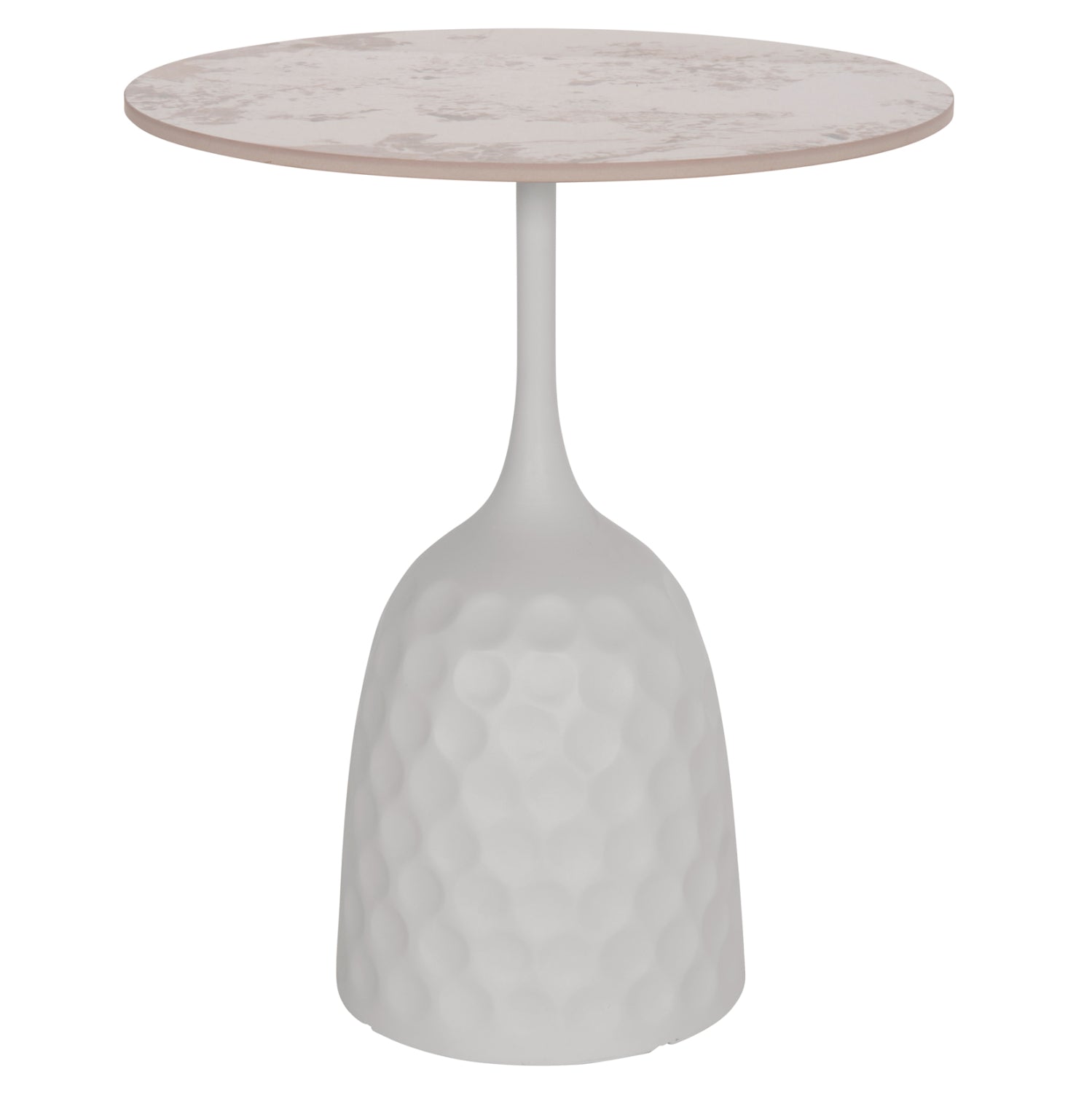 ΤΡΑΠΕΖΙ ΣΑΛΟΝΙΟΥ LONGSTEM HM18317.01 ΒΑΣΗ ΛΕΥΚΗ--SINTERED STONE CALACATA GOLD Φ50 - Pakobazaar