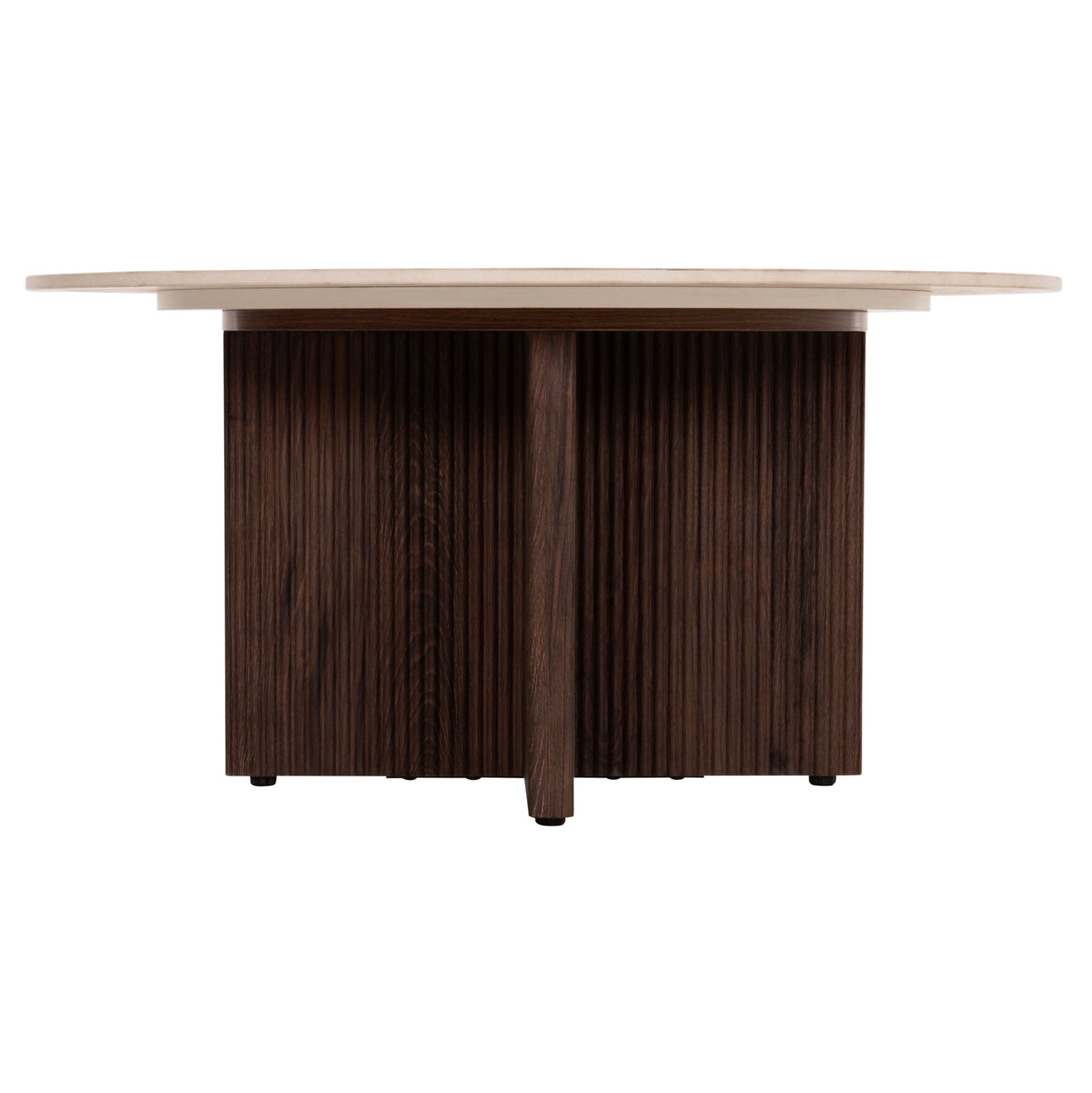 ΤΡΑΠΕΖΙ ΣΑΛΟΝΙΟΥ SKY HM18329 ΚΕΡΑΜΙΚΟ TOP ΟΨΗ ΤΡΑΒΕΡΤΙΝΑΣ-MDF ΒΑΣΗ Φ80x40Υεκ. - Pakobazaar