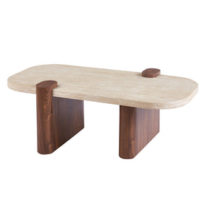 ΤΡΑΠΕΖΙ ΣΑΛΟΝΙΟΥ ARDEN HM18435 MDF TOP ΟΨΗ ΤΡΑΒΕΡΤΙΝΑΣ-MDF ΠΟΔΙΑ ΚΑΡΥΔΙ 120x60x40Υεκ - Pakobazaar