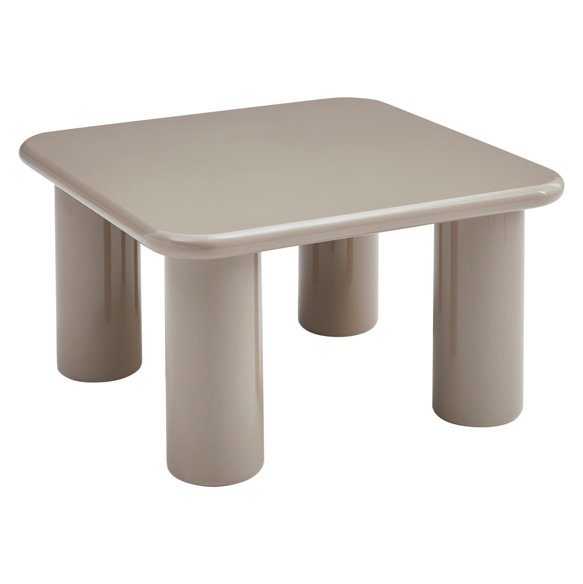 ΤΡΑΠΕΖΙ ΣΑΛΟΝΙΟΥ SOLNA HM18453.05 MDF ΣΕ GLOSSY TAUPE 80x80x45Υεκ - Pakobazaar