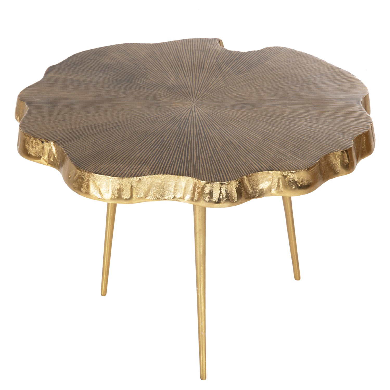 ΤΡΑΠΕΖΙ ΣΑΛΟΝΙΟΥ ANGUL HM4263 ΜΕΤΑΛΛΟ ΣΕ ΧΡΥΣΟ-ΜΑΥΡΟ 62x62x44Υεκ. - Pakobazaar