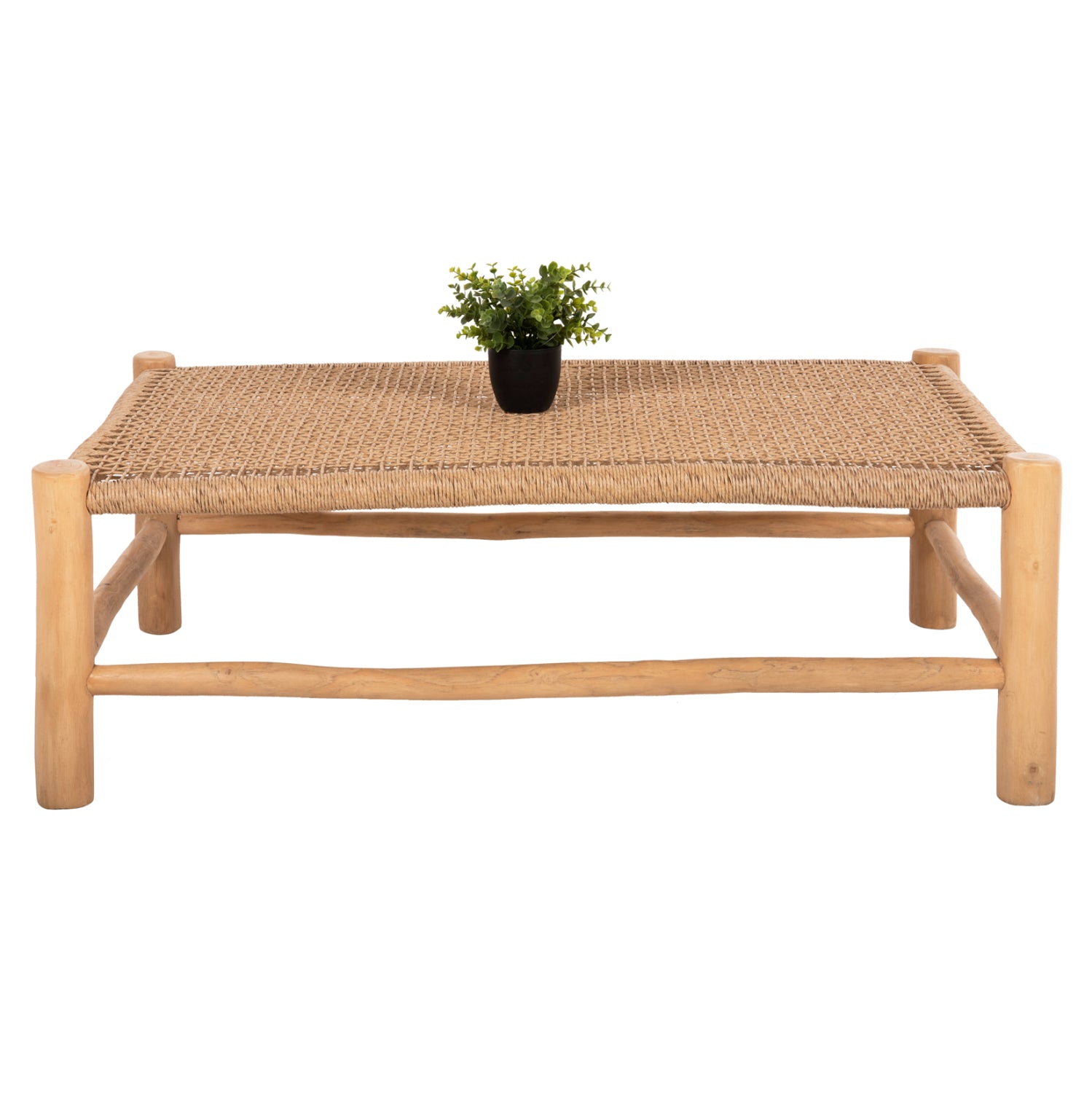 ΤΡΑΠΕΖΙ ΣΑΛΟΝΙΟΥ LONDER HM5985 ΞΥΛΟ ΤΕΑΚ- ΣΥΝΘΕΤΙΚΟ RATTAN-ΦΥΣΙΚΟ 119x79,5x41Yεκ. - Pakobazaar