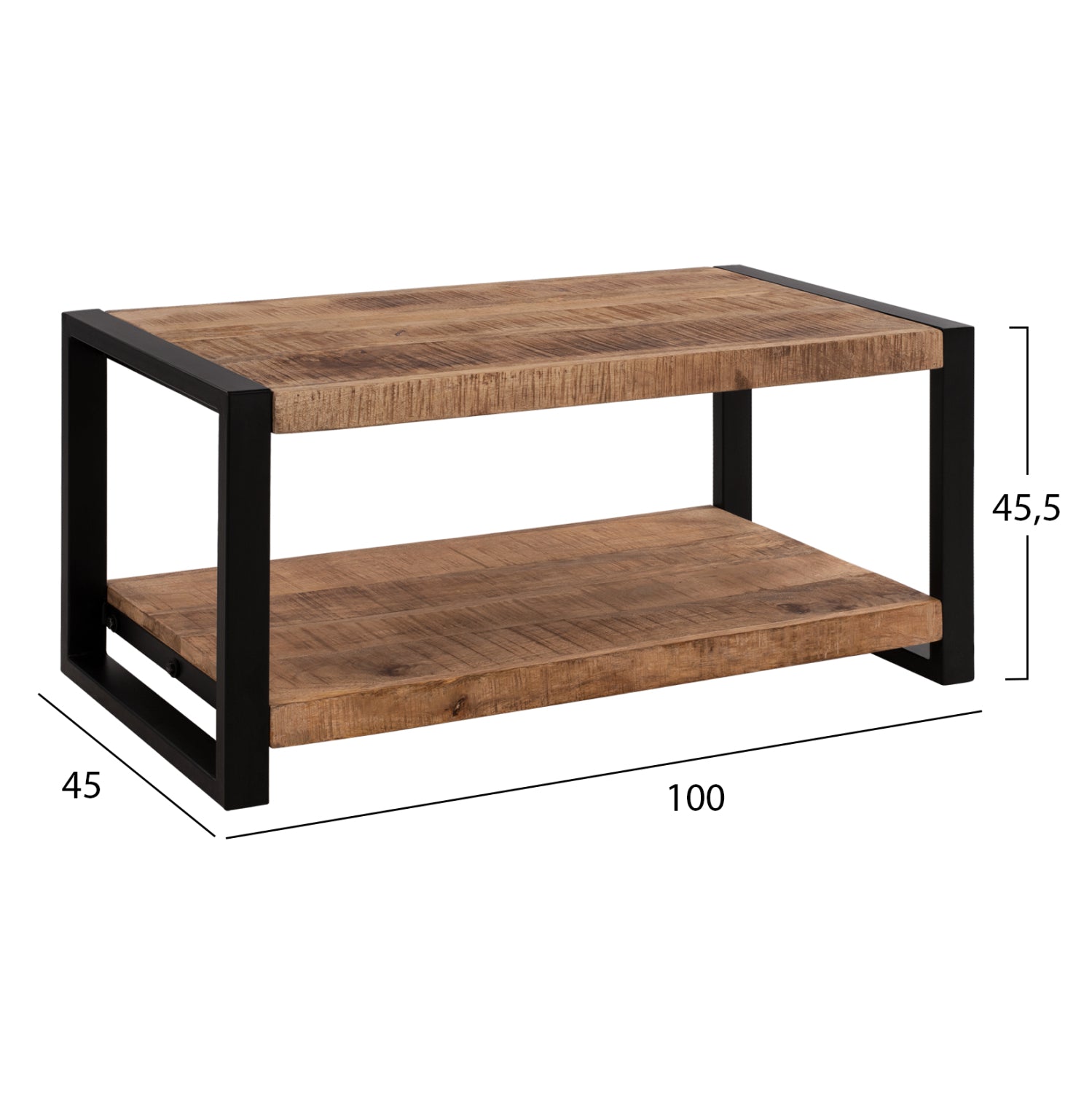 ΤΡΑΠΕΖΙ ΣΑΛΟΝΙΟΥ GATLIN HM8486.11 ΑΠΟ ΜΑΣΙΦ ΞΥΛΟ MANGO 100x45x45,5Υ εκ. - Pakobazaar