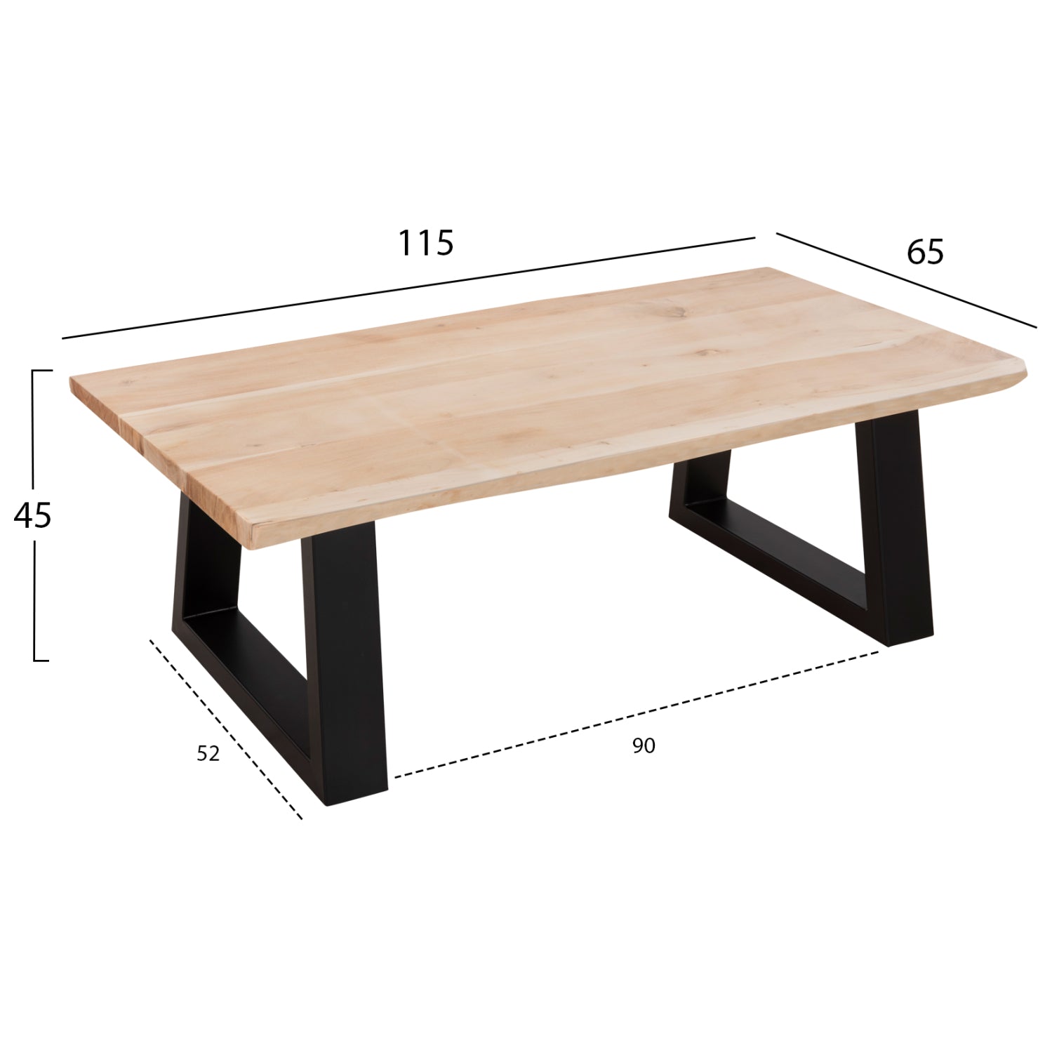 ΤΡΑΠΕΖΙ ΣΑΛΟΝΙΟΥ SOFIA SLIM HM8502.21 ΞΥΛΟ ΑΚΑΚΙΑΣ ΣΕ ΑΝΟΙΧΤΟ ΦΥΣΙΚΟ 115x65x45Υεκ. - Pakobazaar