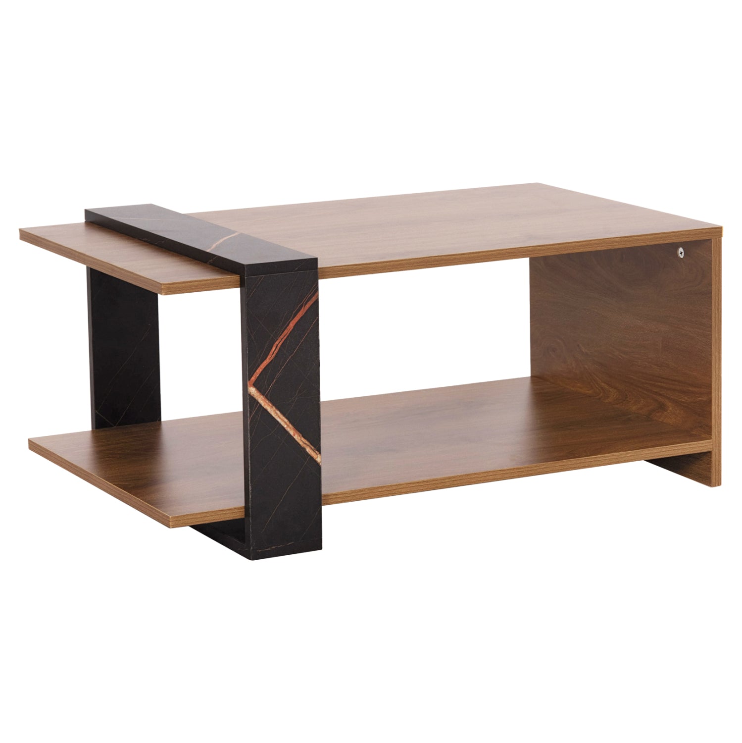 ΤΡΑΠΕΖΙ ΣΑΛΟΝΙΟΥ WILMA HM8950.12 ΜΕΛΑΜΙΝΗ ΣΕ ΦΥΣΙΚΟ-ΜΑΥΡΟ ΜΑΡΜΑΡΟ 80Χ50Χ35Υεκ. - Pakobazaar