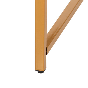 ΤΡΑΠΕΖΙ ΣΑΛΟΝΙΟΥ HM9420.01 WHITE MARBLE ΜΕΛΑΜΙΝΗ-ΧΡΥΣΗ ΜΕΤΑΛΛΙΚΗ ΒΑΣΗ Φ80x48,5Yεκ. - Pakobazaar