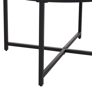 ΤΡΑΠΕΖΙ ΣΑΛΟΝΙΟΥ HM9420.03 BLACK MARBLE ΜΕΛΑΜΙΝΗ-ΜΑΥΡΗ ΜΕΤΑΛΛΙΚΗ ΒΑΣΗ Φ80x48,5Yεκ. - Pakobazaar