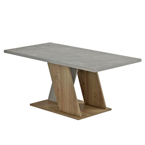 ΤΡΑΠΕΖΙ ΣΑΛΟΝΙΟΥ DILE HM9528.02 ΜΕΛΑΜΙΝΗ ΣΕ STONE TEXTURE ΓΚΡΙ-ΦΥΣΙΚΟ 110x55x47Υεκ. - Pakobazaar