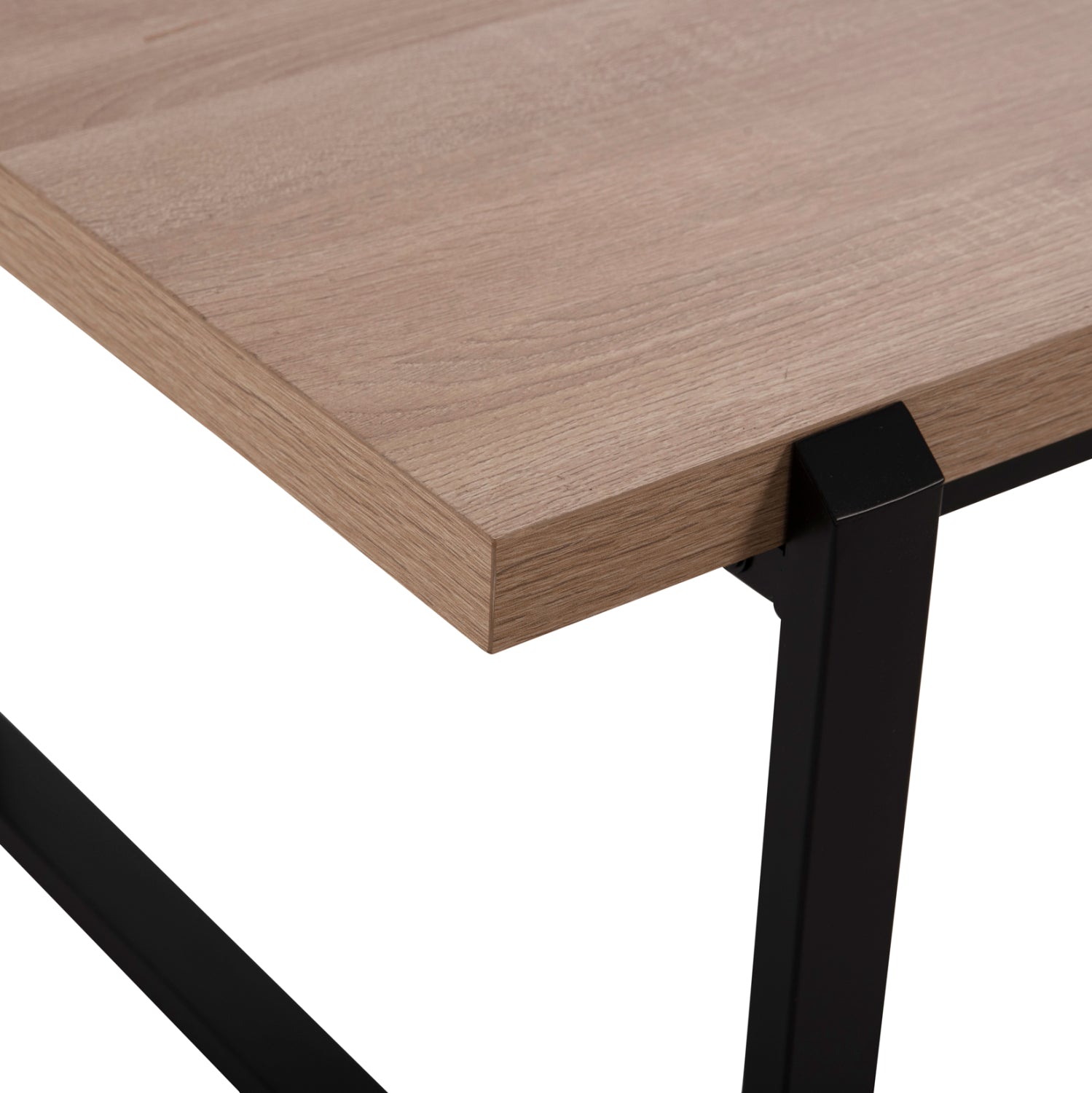 ΤΡΑΠΕΖΙ ΣΑΛΟΝΙΟΥ SHABEN HM9585.03 MDF SONOMA-ΜΑΥΡΗ ΜΕΤΑΛΛΙΚΗ ΒΑΣΗ 120x60X46Yεκ. - Pakobazaar