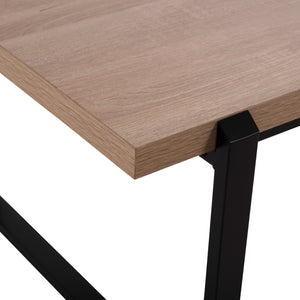 ΤΡΑΠΕΖΙ ΣΑΛΟΝΙΟΥ SHABEN HM9585.03 MDF SONOMA-ΜΑΥΡΗ ΜΕΤΑΛΛΙΚΗ ΒΑΣΗ 120x60X46Yεκ. - Pakobazaar
