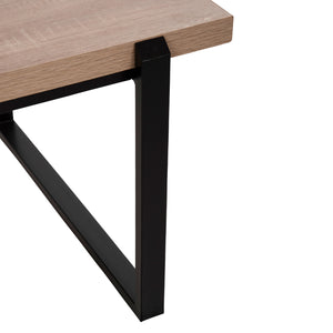 ΤΡΑΠΕΖΙ ΣΑΛΟΝΙΟΥ SHABEN HM9585.03 MDF SONOMA-ΜΑΥΡΗ ΜΕΤΑΛΛΙΚΗ ΒΑΣΗ 120x60X46Yεκ. - Pakobazaar