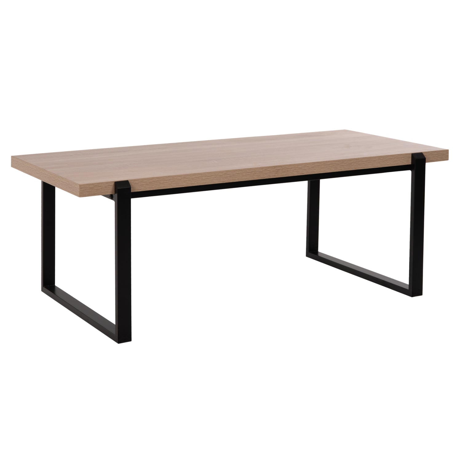 ΤΡΑΠΕΖΙ ΣΑΛΟΝΙΟΥ SHABEN HM9585.03 MDF SONOMA-ΜΑΥΡΗ ΜΕΤΑΛΛΙΚΗ ΒΑΣΗ 120x60X46Yεκ. - Pakobazaar