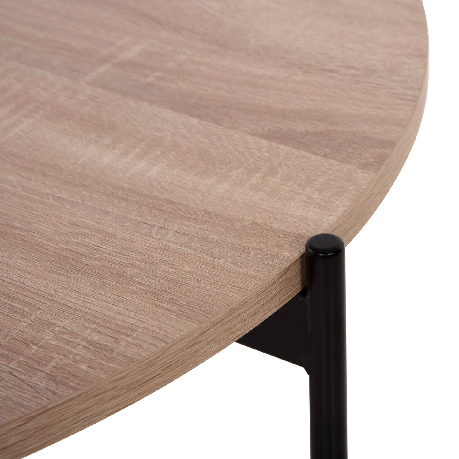 ΤΡΑΠΕΖΙ ΣΑΛΟΝΙΟΥ HM9588.03 MDF ΣΟΝΑΜΑ-ΜΑΥΡΗ ΜΕΤΑΛΛΙΚΗ ΒΑΣΗ Φ80x45Υεκ. - Pakobazaar