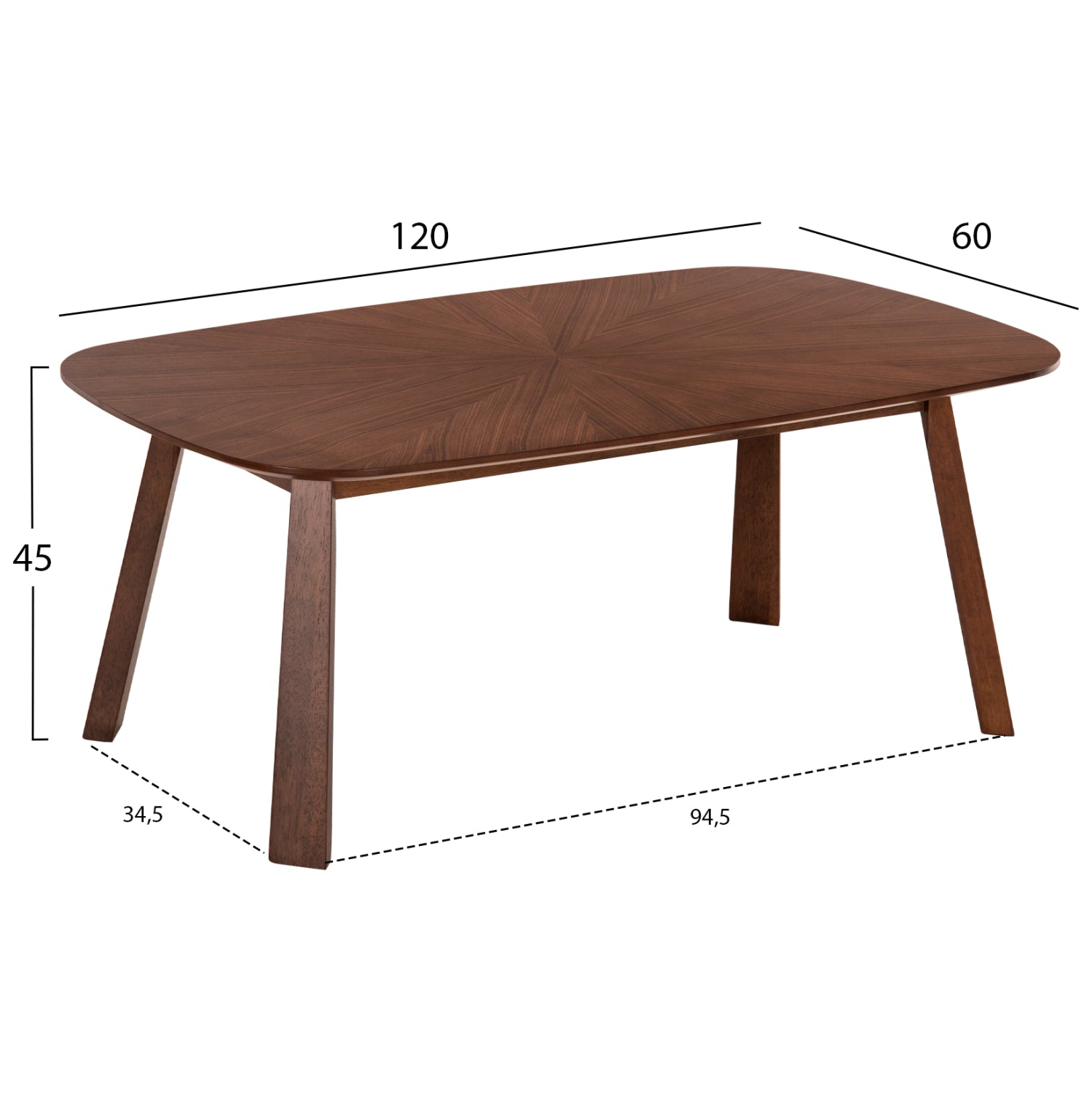 ΤΡΑΠΕΖΙ ΣΑΛΟΝΙΟΥ RINER HM9737 MDF ΣΕ ΚΑΡΥΔΙ ΧΡΩΜΑ 120x60x45Υεκ. - Pakobazaar