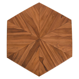 ΤΡΑΠΕΖΙ ΣΑΛΟΝΙΟΥ HEXAGON HM9790 ΞΥΛΟ ΤΕΑΚ ΣΕ ΦΥΣΙΚΟ 114x99x34Yεκ. - Pakobazaar