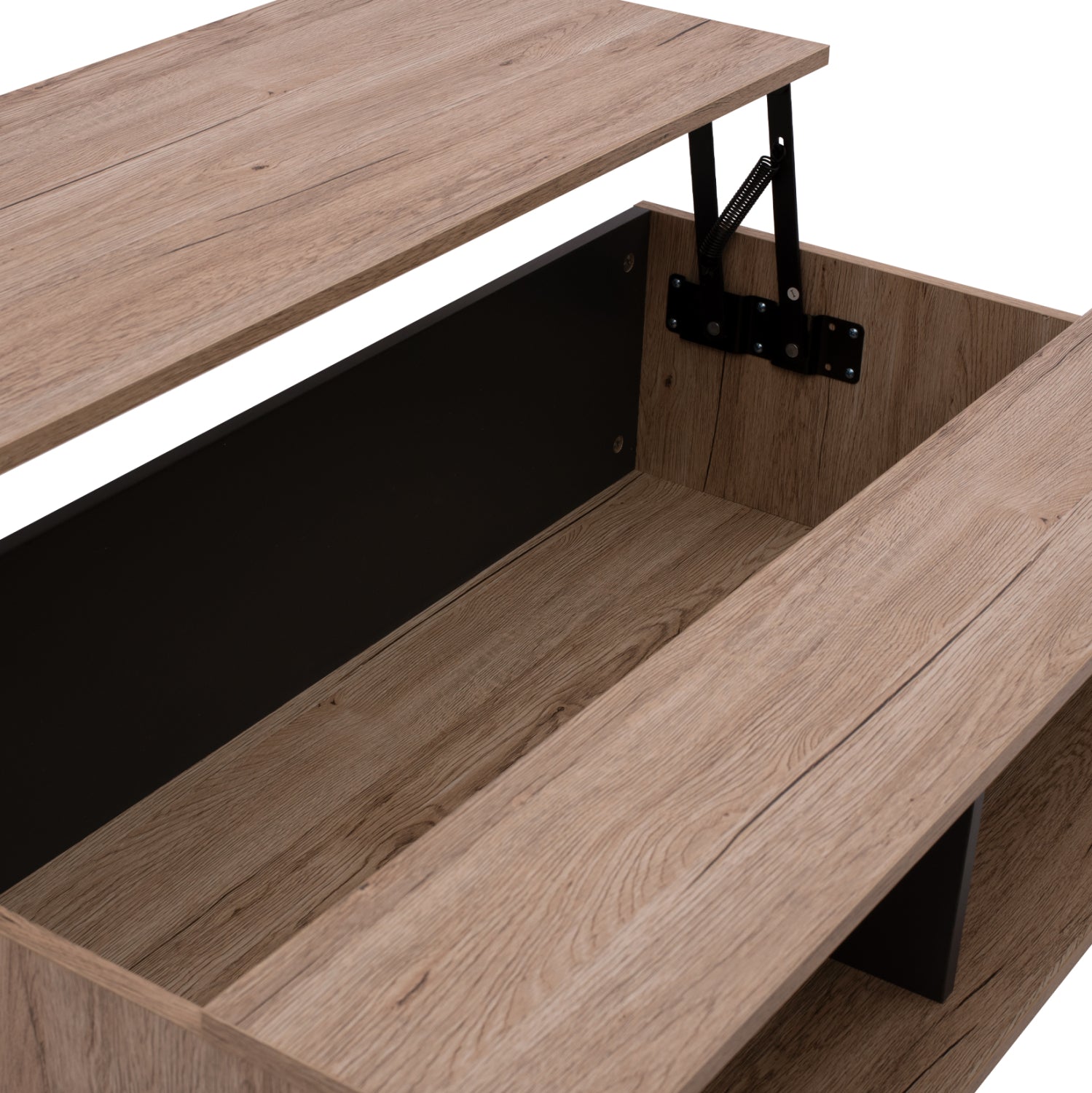 ΤΡΑΠΕΖΙ ΣΑΛΟΝΙΟΥ ΜΕΛΑΜΙΝΗΣ ME ΑΠΟΘΗΚΕΥΤΙΚΟ MARGARIT 100x58x39-53Yεκ.HM8677.11 - Pakobazaar