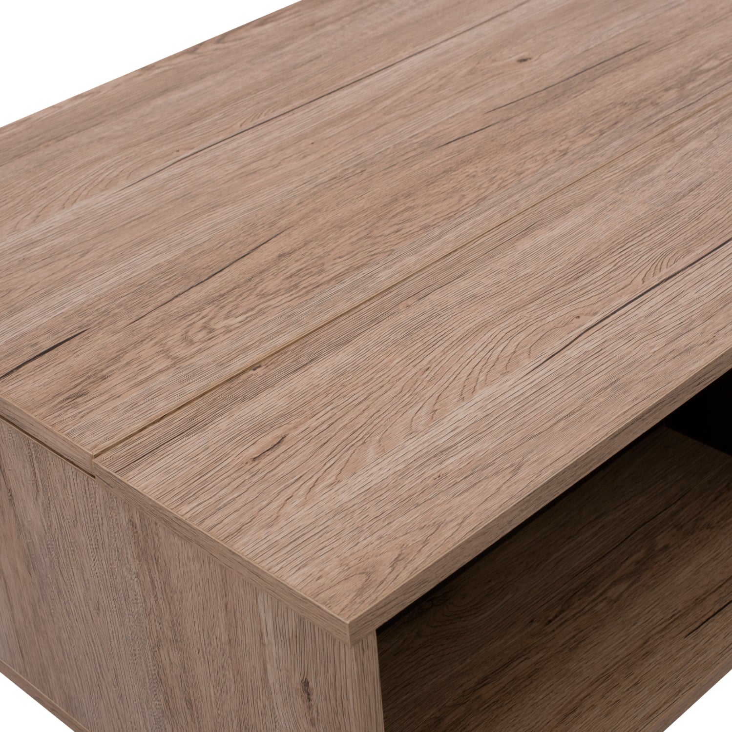 ΤΡΑΠΕΖΙ ΣΑΛΟΝΙΟΥ ΜΕΛΑΜΙΝΗΣ ME ΑΠΟΘΗΚΕΥΤΙΚΟ MARGARIT 100x58x39-53Yεκ.HM8677.11 - Pakobazaar