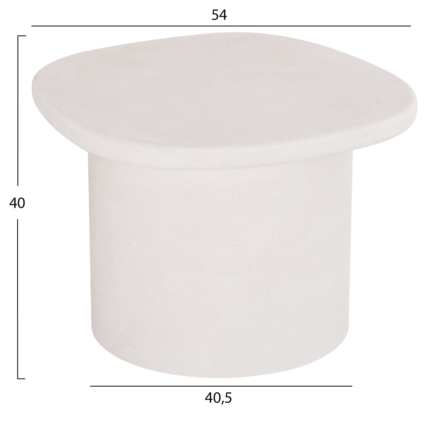 ΤΡΑΠΕΖΙ ΣΑΛΟΝΙΟΥ ΟΒΑΛ ΣΕΙΡΑ SANTORINI HM18054 MDF ΣΕ ΥΠΟΛΕΥΚΟ ΧΡΩΜΑ 54x54,5x40Υεκ - Pakobazaar