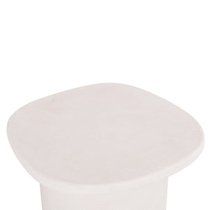 ΤΡΑΠΕΖΙ ΣΑΛΟΝΙΟΥ ΟΒΑΛ ΣΕΙΡΑ SANTORINI HM18054 MDF ΣΕ ΥΠΟΛΕΥΚΟ ΧΡΩΜΑ 54x54,5x40Υεκ - Pakobazaar