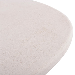 ΤΡΑΠΕΖΙ ΣΑΛΟΝΙΟΥ ΟΒΑΛ ΣΕΙΡΑ SANTORINI HM18054 MDF ΣΕ ΥΠΟΛΕΥΚΟ ΧΡΩΜΑ 54x54,5x40Υεκ - Pakobazaar