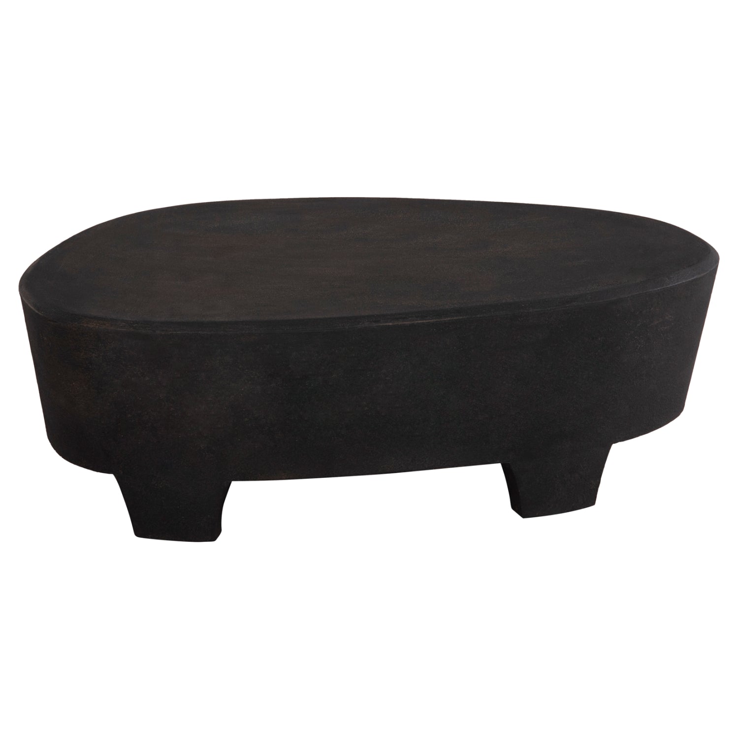 ΤΡΑΠΕΖΙ ΣΑΛΟΝΙΟΥ ΟΒΑΛ ΣΕΙΡΑ SANTORINI HM18066 MDF ΣΕ ΜΑΥΡΟ ΧΡΩΜΑ 100x60x33Υεκ. - Pakobazaar