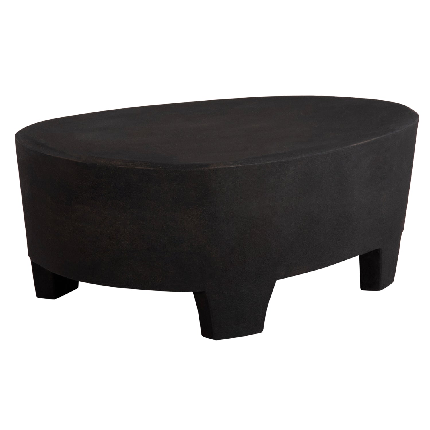 ΤΡΑΠΕΖΙ ΣΑΛΟΝΙΟΥ ΟΒΑΛ ΣΕΙΡΑ SANTORINI HM18066 MDF ΣΕ ΜΑΥΡΟ ΧΡΩΜΑ 100x60x33Υεκ. - Pakobazaar