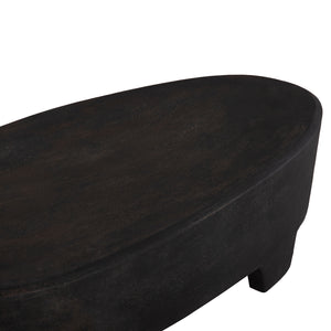 ΤΡΑΠΕΖΙ ΣΑΛΟΝΙΟΥ ΟΒΑΛ ΣΕΙΡΑ SANTORINI HM18066 MDF ΣΕ ΜΑΥΡΟ ΧΡΩΜΑ 100x60x33Υεκ. - Pakobazaar