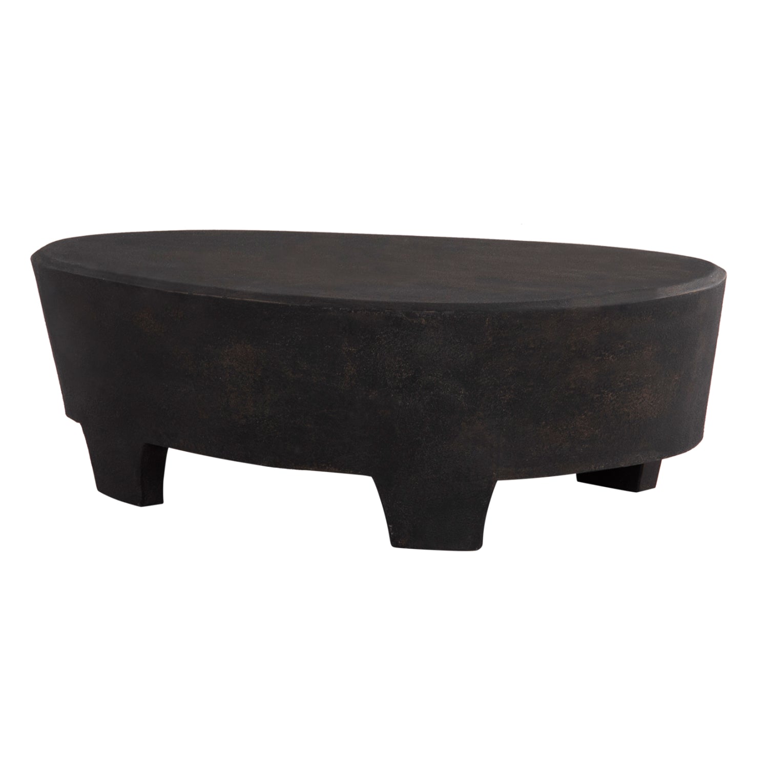 ΤΡΑΠΕΖΙ ΣΑΛΟΝΙΟΥ ΟΒΑΛ ΣΕΙΡΑ SANTORINI HM18066 MDF ΣΕ ΜΑΥΡΟ ΧΡΩΜΑ 100x60x33Υεκ. - Pakobazaar